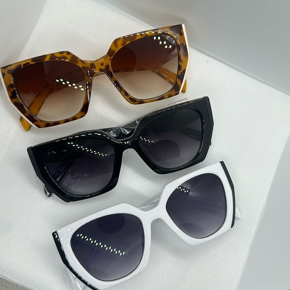 Cat Eye Women Sunglasses Retro Clear Gradient Shades UV400  Colorful Sun Glasses